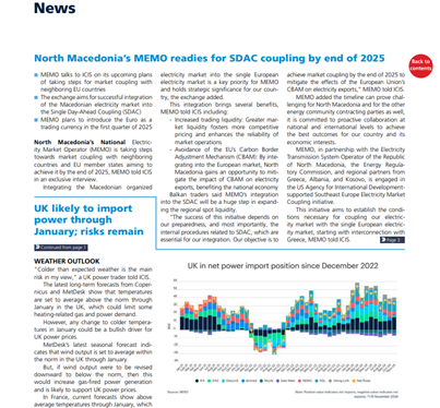 North Macedonia’s MEMO readies for SDAC coupling by the end of 2025